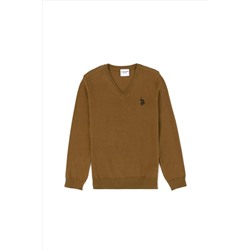 Erkek Çocuk Açık Haki Basic Kazak