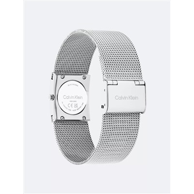 Geometric Dial Mesh Bracelet Watch