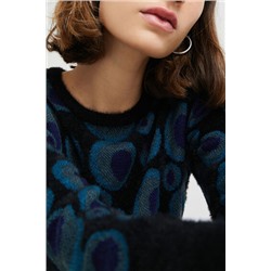 Jersey punto jacquard apeluchado