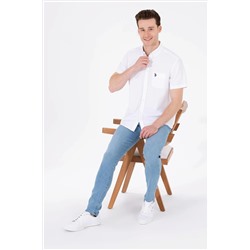 Erkek Beyaz Kısa Kollu Gömlek