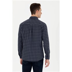 Erkek Lacivert Uzun Kollu Gömlek