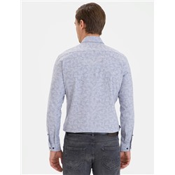 Lacivert Slim Fit Uzun Kollu Gömlek