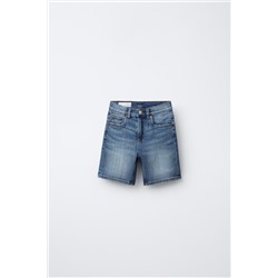 FIVE-POCKET DENIM BERMUDA SHORTS