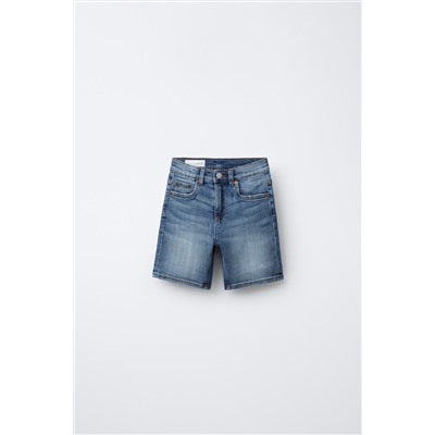 FIVE-POCKET DENIM BERMUDA SHORTS