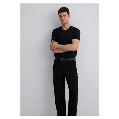 Mavi Siyah Basic V Yaka Tişört Slim Fit / Dar Kesim 065586-900