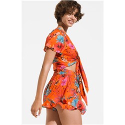 Blusa anudada corales