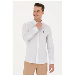 Erkek Saks Uzun Kollu Gömlek