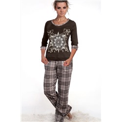Женский домашний костюм с брюками и кофтой 22Б