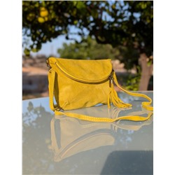 Итальянская сумка из натуральной кожи AB.Z PELLE 222-07 Amarillo АКЦИЯ