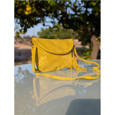 Итальянская сумка из натуральной кожи AB.Z PELLE 222-07 Amarillo АКЦИЯ