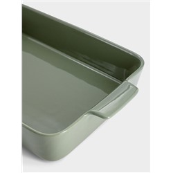 Форма для запекания, 32х22 см, фарфор P, прямоугольная, серо-зеленая, Indulgence