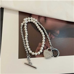 Двойной браслет с жемчугом Swarovsk*i   Tiffan*y&c*o