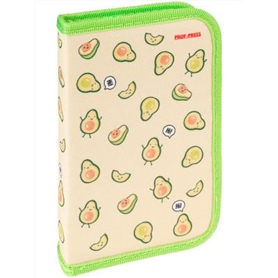 Пенал 1-секц, печать на ткани, большой, с отк.планкой АВОКАДИКИ (ПН-3059) (190х115)