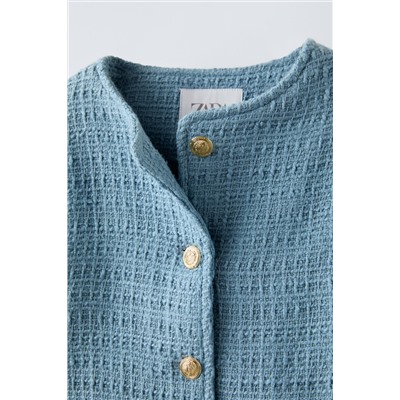 TEXTURED JACKET WITH BUTTONS