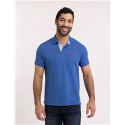 SOLID INTERLOCK POLO SHIRT WITH WOVEN TRIM