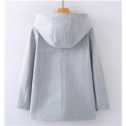 Женская шерстяное пальто прямого кроя средней длины