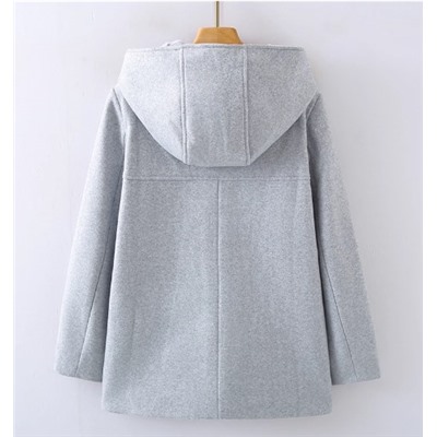 Женская шерстяное пальто прямого кроя средней длины