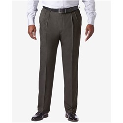 Haggar Men's Big & Tall Cool 18 PRO Classic-Fit Expandable Waist Pleated Stretch Dress Pants