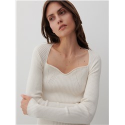 Strickkleid mit Gestreifter Struktur