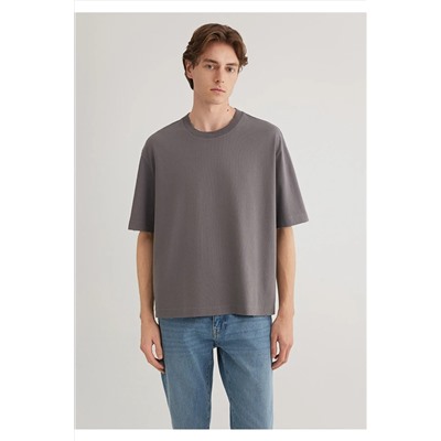 Mavi Gri Basic Tişört Boxy Fit 0612489-80020