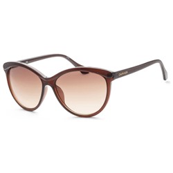 Calvin Klein  Women's Brown Round Sunglasses