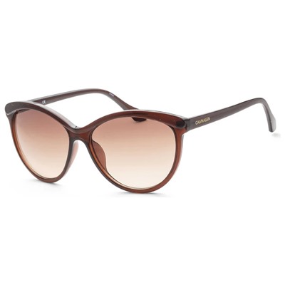 Calvin Klein  Women's Brown Round Sunglasses