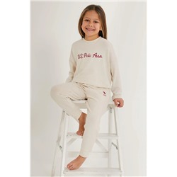 Kız Çocuk Krem Pijama Takımı