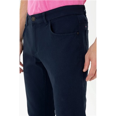Erkek Lacivert Kanvas Pantolon