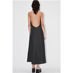 LINEN HALTERNECK DRESS