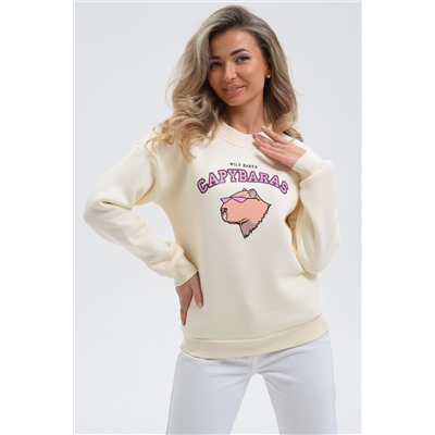 8526 Женский свитшот оверсайз