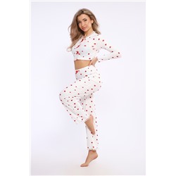 пижама женская с брюками с длинным рукавом 5735