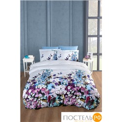 Постельное белье Карвен Stripe Satin с цветным принтом семейное N251-SB007 (7пр.)