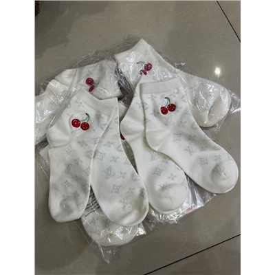 Набор стильных носков Loui*s Vuitto*n x Takash*i Murakam*i унисекс с вышивкой вишни