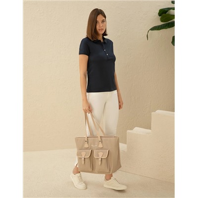 Ekru Skinny Fit Pantolon