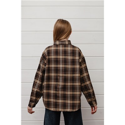 Рубашка подростковая коричневая