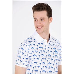 Erkek Saks Polo Yaka Tişört