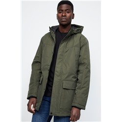 Parka con capucha Caqui