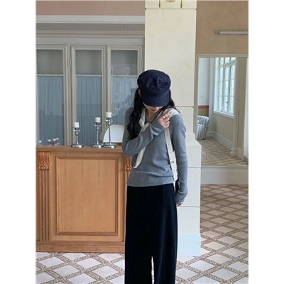 Лонг в рубчик с V вырезом