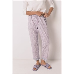 Pantalón largo carrot 100% algodón lila