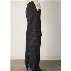 Jeans cargo cremalleras