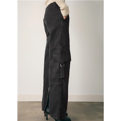 Jeans cargo cremalleras