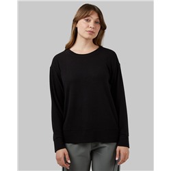 WOMEN'S SOFT SWEATER KNIT CREW TOP