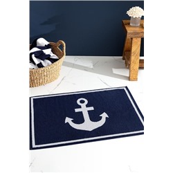 Anchor Ayak Havlusu - Lacivert - 50x80 cm