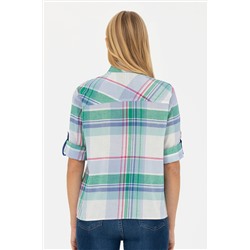 Kadın Mavi Uzun Kollu Gömlek