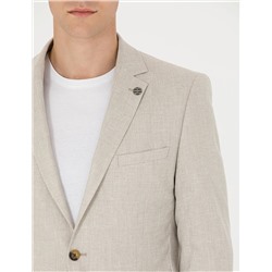 Bej Ex. Slim Fit Ceket