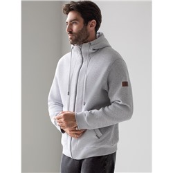 Худи на молнии из премиального футера трехнитки с начесом