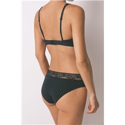 Braga ancha algodón estampada negro