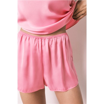 Pijama corto satén rosa