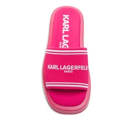 Karl Lagerfeld Paris Ohare 30MM Logo Wedge Heel Sandals