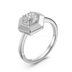 Серьги-пусеты из серебра с бриллиантами родированные 925 пробы SE01993I3